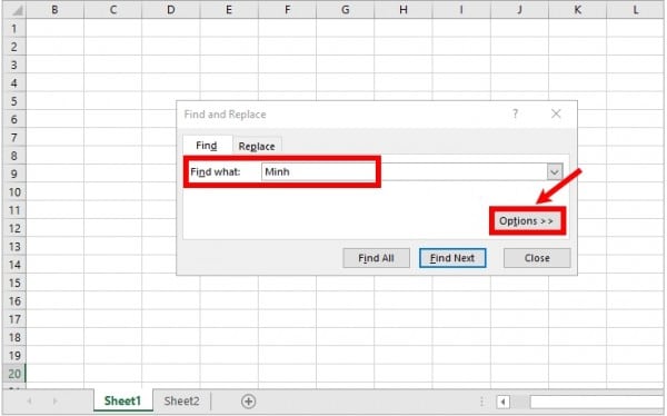 Hướng dẫn cách tìm tên trong Excel