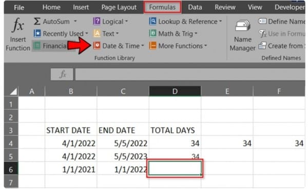 Hướng dẫn cách tính ngày trong Excel 