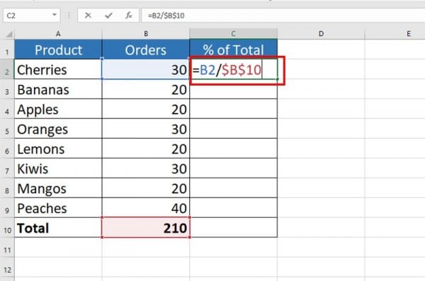 Hướng dẫn cách tính phần trăm trong Excel 