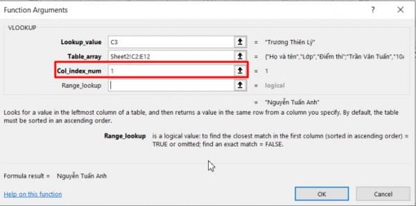 Cách dùng hàm VLOOKUP lọc trùng 