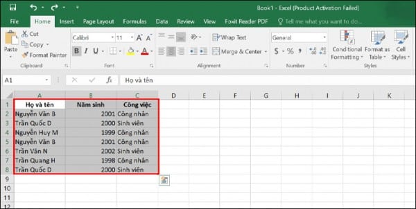 Hướng dẫn lọc tìm kiếm trong Excel 