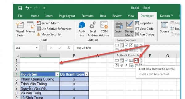 Hướng dẫn tạo ô tìm kiếm trong Excel