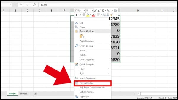 Hướng dẫn cách ẩn số 0 trong Excel 