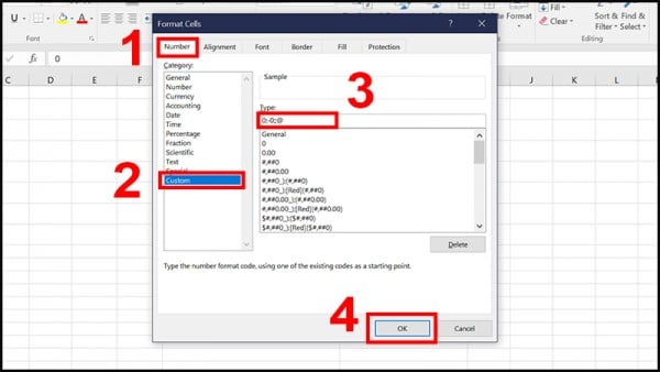 Hướng dẫn cách ẩn số 0 trong Excel 