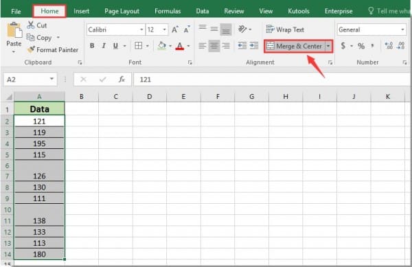 Cách sắp xếp khi có ô gộp trong Excel 