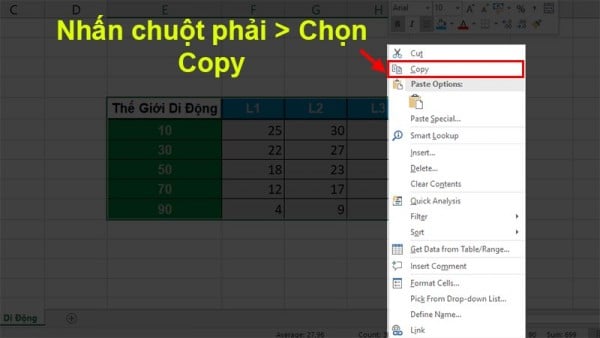 Hướng dẫn cách tạo bảng phụ trong Excel 