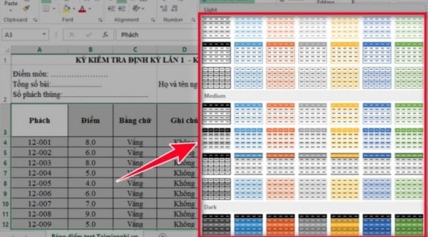 Cách tạo bảng phức tạp trong Excel 