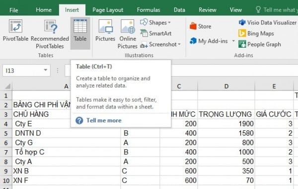 Hướng dẫn cách tạo bảng trong Excel đơn giản 