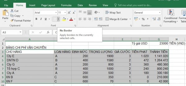 Hướng dẫn cách tạo bảng trong Excel đơn giản 