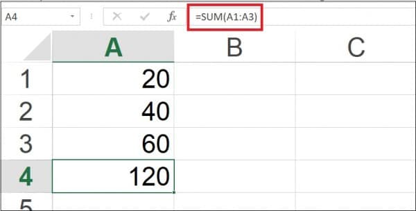 Cách tính trong Excel để tổng hợp các giá trị