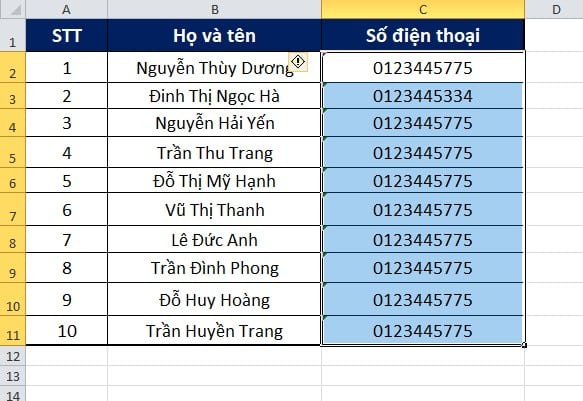 Cách viết số 0 trong Excel tùy chọn định dạng số 