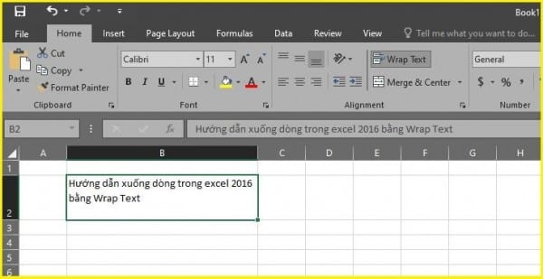 Cách xuống dòng trong Excel 