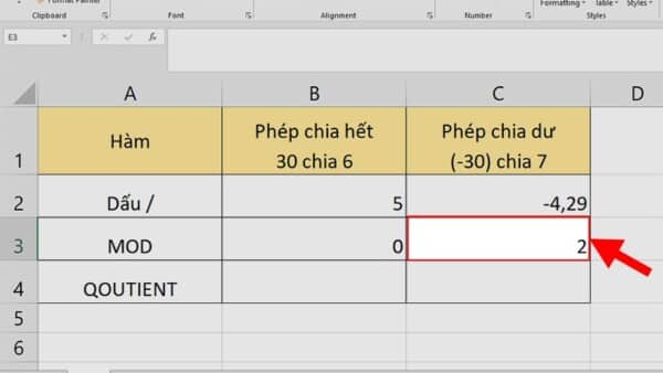 Cách Sử Dụng Hàm Chia Trong Excel Đơn Giản Nhất - Hocoffice.com