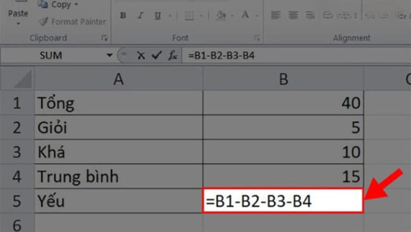 Cách Dùng Hàm Trừ Trong Excel