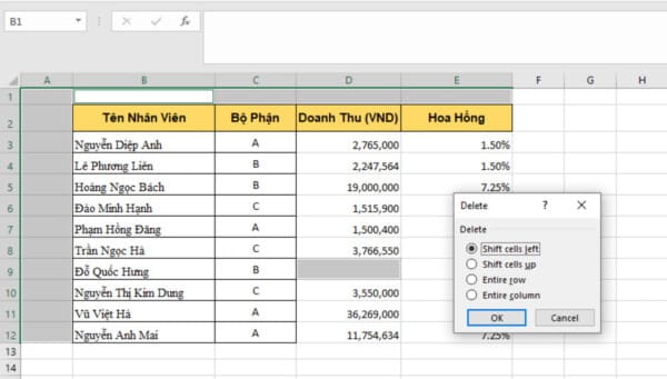 4 Cách Xóa Ô Trong Excel SIÊU NHANH Bạn Nên Biết