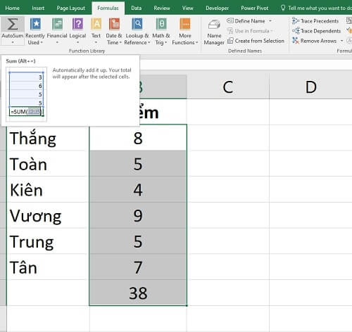 6 Cách Tính Tổng Trong Excel “Đơn Giản” Chưa Từng Có