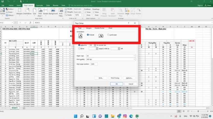 4 Cách In Excel Vừa Trang Giấy A4 "Đơn Giản" Nhất