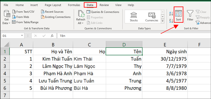 Cách Sắp Xếp Tên Theo Abc Trong Excel "Nhanh Gọn" Nhất