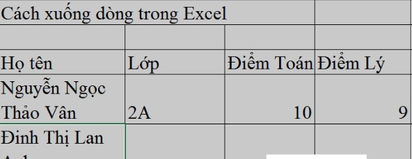 6 Cách Xuống Hàng Trong Excel "SIÊU" Đơn Giản